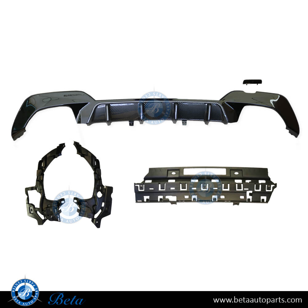 Rear Diffuser M-Performance Rock look for M340 Carbon for BMW 3 Series G20 2019-Up models, Part Number 51192455859 / 51192455821 Rear Diffuser M-Performance Rock look for M340 Carbon for BMW 3 Series G20 2019-Up models, Part Number 51192455859 / 51192455821